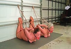 Sandra And Fayth Tied In Their Own Garage